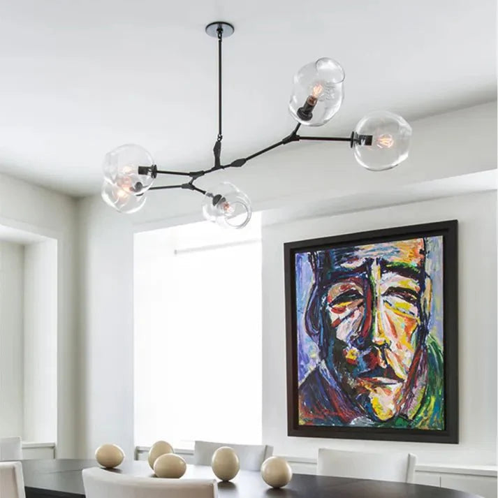 Loftlampe med Glas-Kupler – Moderne Statement