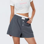 Stribede dobbel-lags loungeshorts