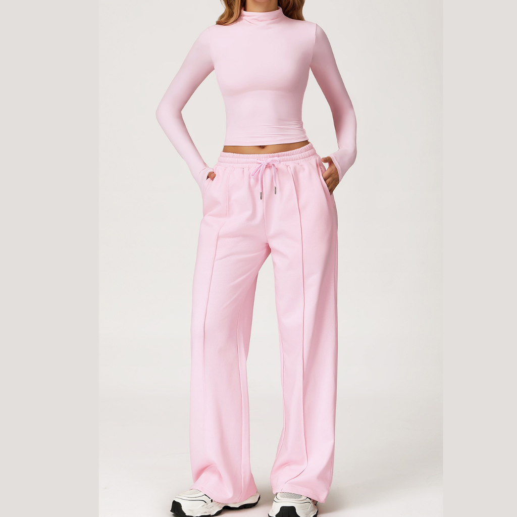 Kvinders Premium Minimal 2-delt Sæt Pink