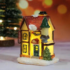 Oplyste Julelandsby Huse Dekoration