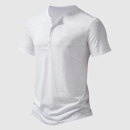 Herre Titan Henley Skjorte Slim Fit Casual Top