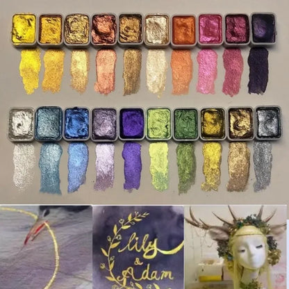 50% RABAT | PearlScent™ - Pulver Mineral Pearl Pigment Kunst Vandfarve!