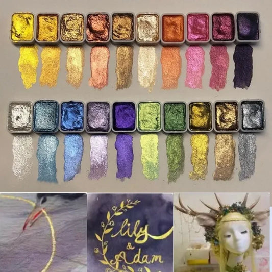 50% RABAT | PearlScent™ - Pulver Mineral Pearl Pigment Kunst Vandfarve!