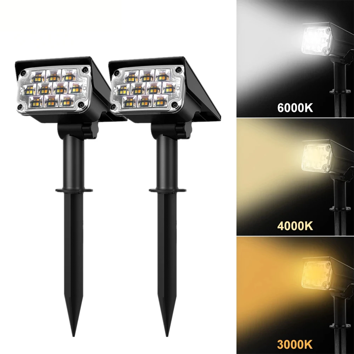 Trådløs LED-solcellelampe til haven Deluxe