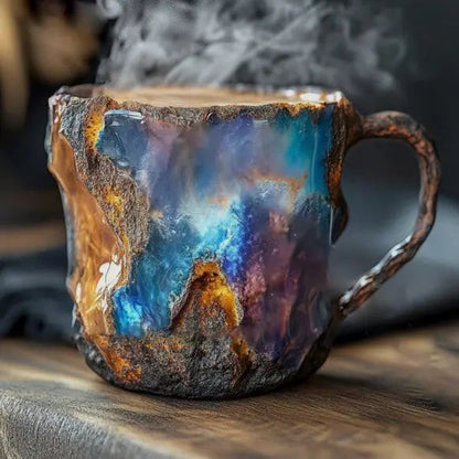 Mineralkrystalglas med naturlig stenstruktur
