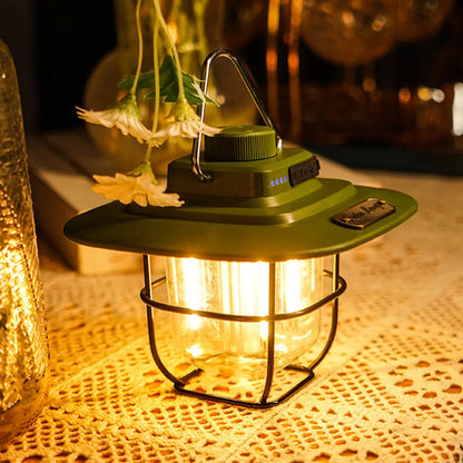 Vintage-inspireret Retro Genopladelig LED Campinglanterne