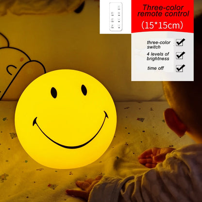 LED Smilestemningslampe Hjemmeindretning Natlys