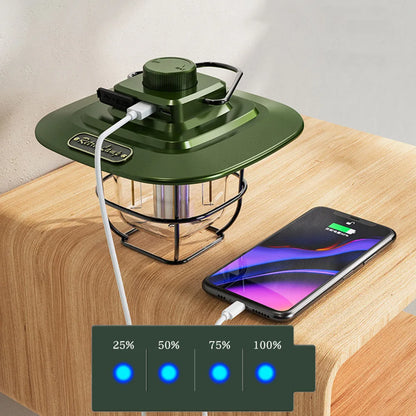 Vintage-inspireret Retro Genopladelig LED Campinglanterne