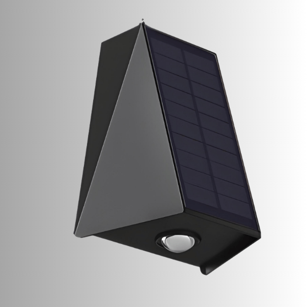 Lyst LED solenergi væglampe til udendørs brug