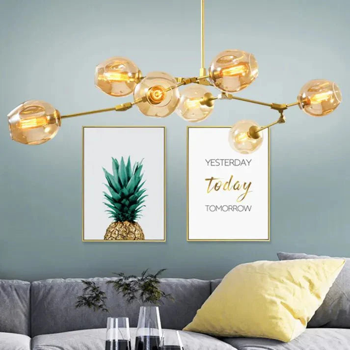Loftlampe med Glas-Kupler – Moderne Statement
