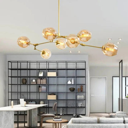 Loftlampe med Glas-Kupler – Moderne Statement
