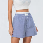 Stribede dobbel-lags loungeshorts