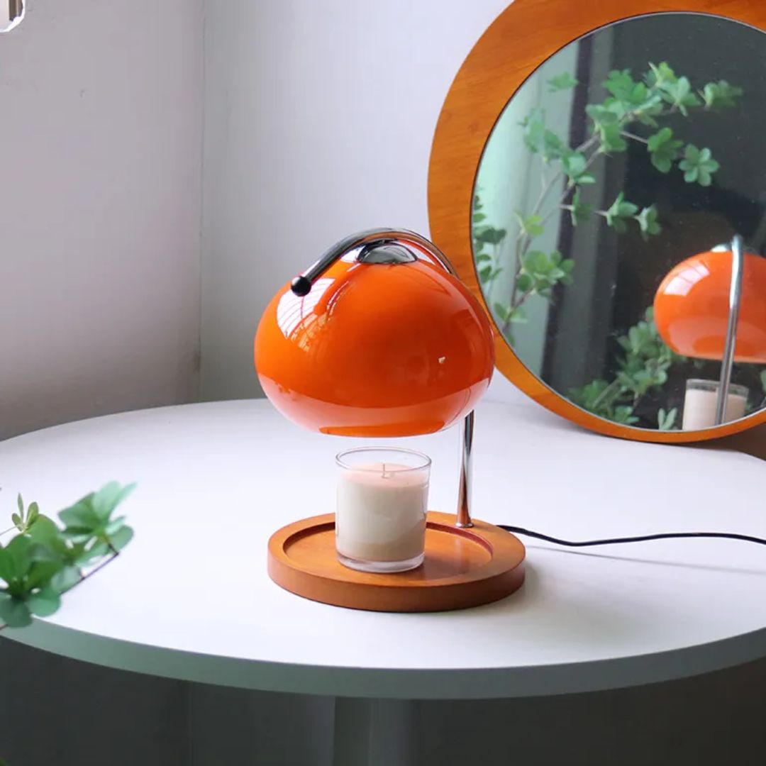 Vintage glaspedestal med elegant retrodesign