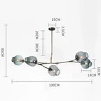 Loftlampe med Glas-Kupler – Moderne Statement