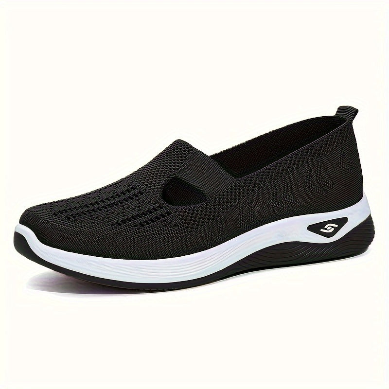 Dames letvægt strikkede slip-on sneakers
