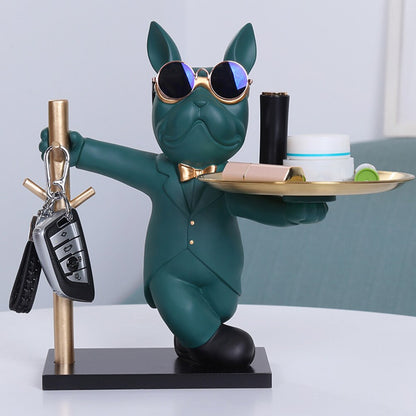 Fransk Bulldog Figurine Hjem Dekor Accent