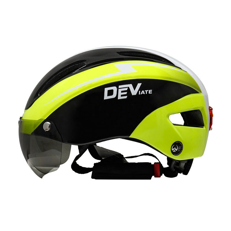 Cykelhjelm Ridesikkerhedshjelm Sports hjelm Goggles Ridesikkerhedshjelm Remlygte