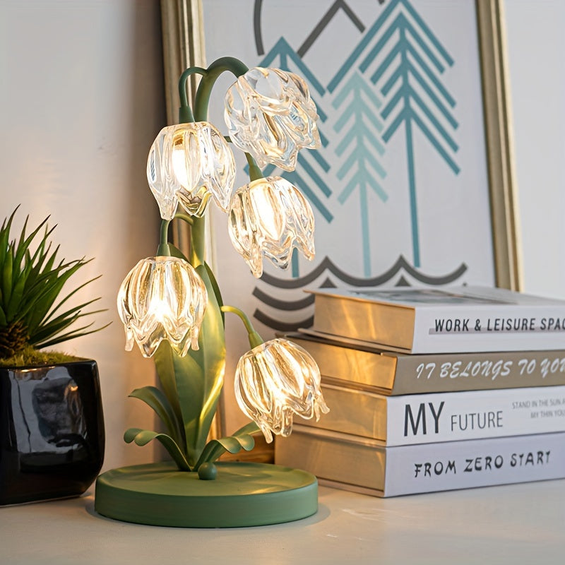 Blomsterformet LED Bordlampe til Moderne Hjemmedekoration