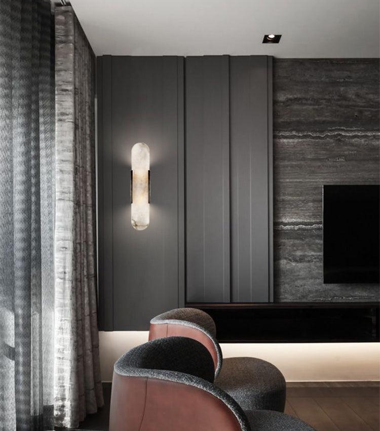 Væglampe i Marmorlook – Elegant Stemningslys