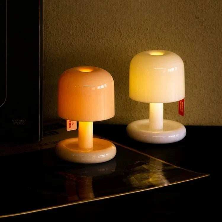 Bordlampe i Svampedesign – Blød & Hyggelig