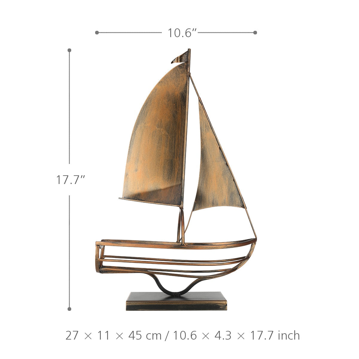 Nautisk metal sejlbåd vinholder stativ