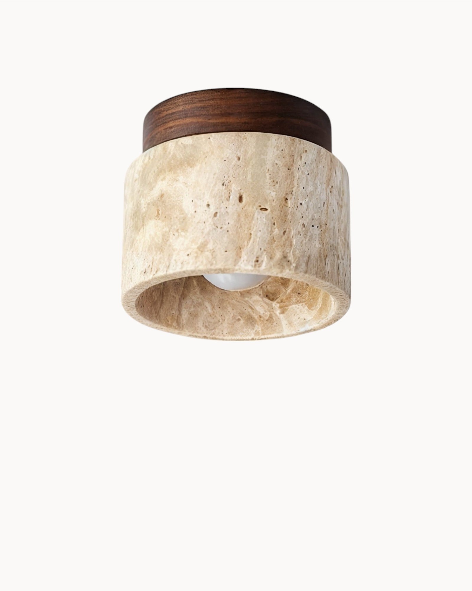 Japansk Wabi-Sabi Stil Træloftslampe Retro Design Khaki