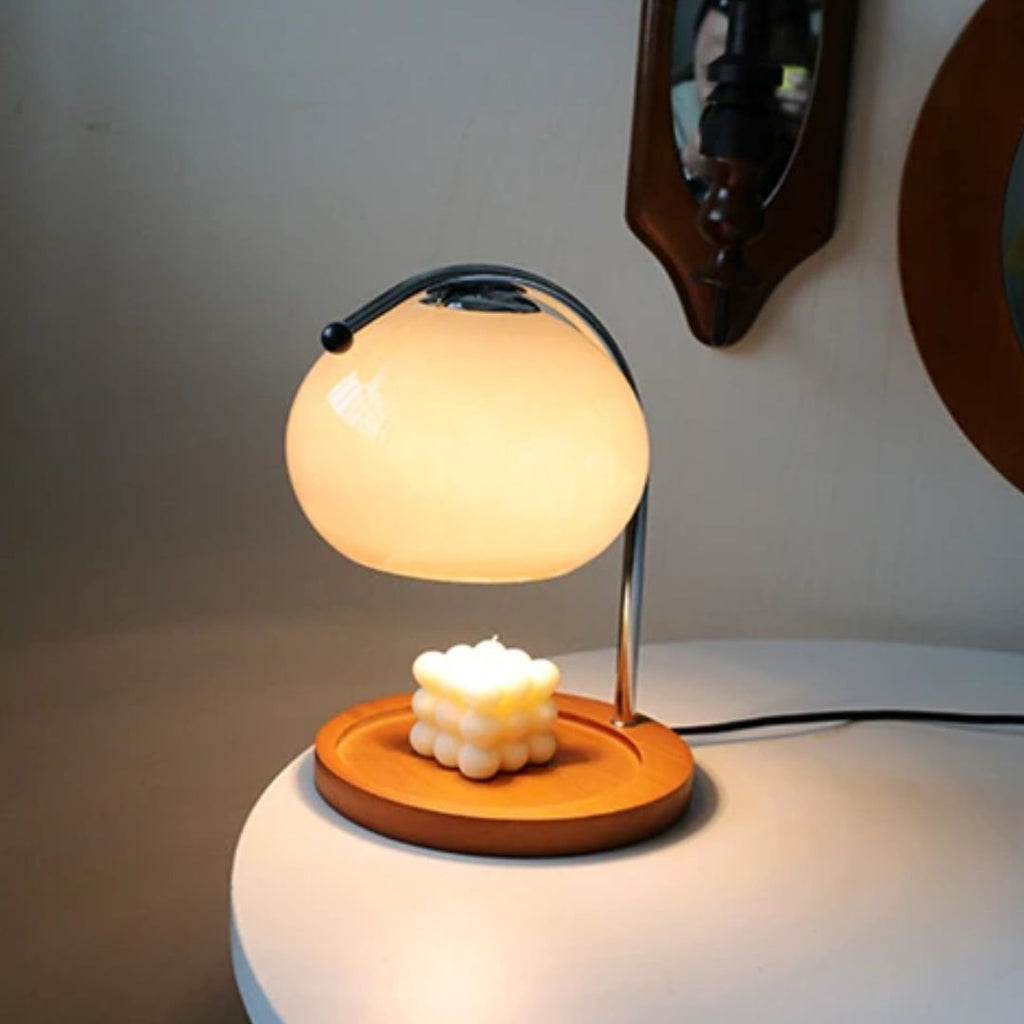 Vintage glaspedestal med elegant retrodesign