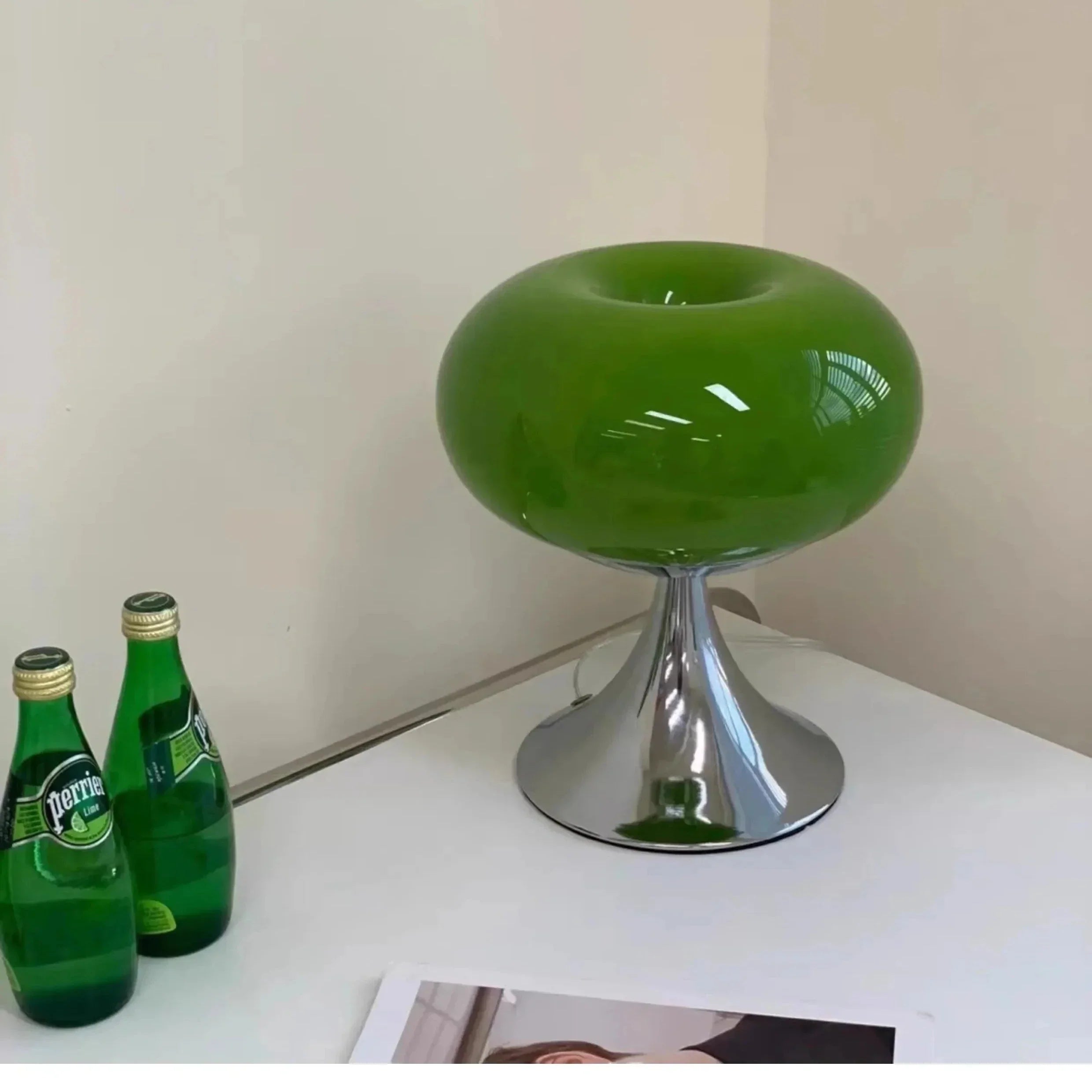Vintage æblebordlampe til varm stemningsbelysning