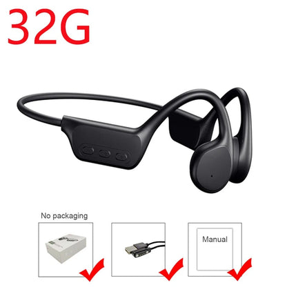 Bone Conduction Trådløse Ørebøffer med MP3-afspiller, Bluetooth 5.3, Vandtæt IPX8 og Mikrofon