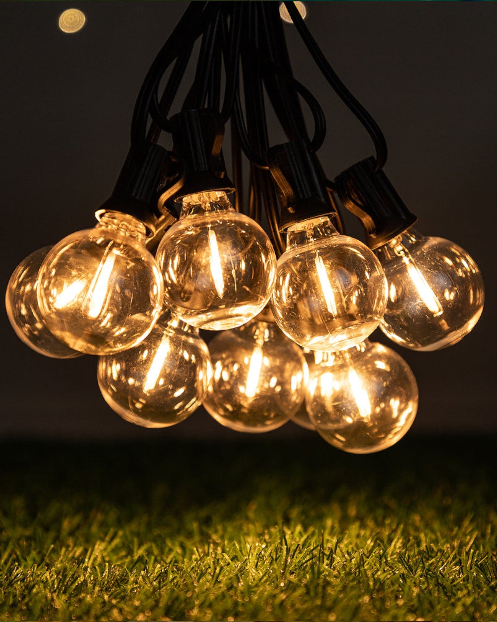 Vandtætte varme hvide LED lyskæder til have og veranda