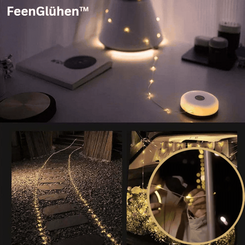 Fnuglet bærbar LED-fejelys girlander