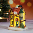 Oplyste Julelandsby Huse Dekoration