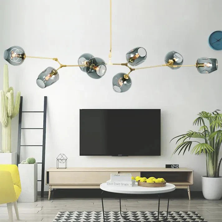 Loftlampe med Glas-Kupler – Moderne Statement