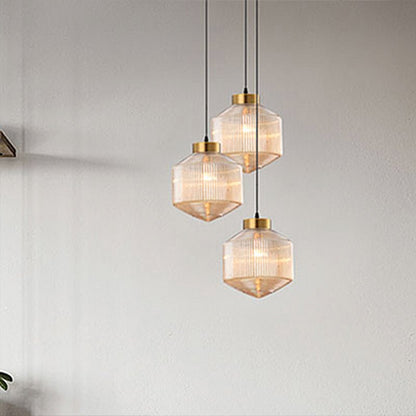Pendel med Rillet Glas – Tidløs Elegance