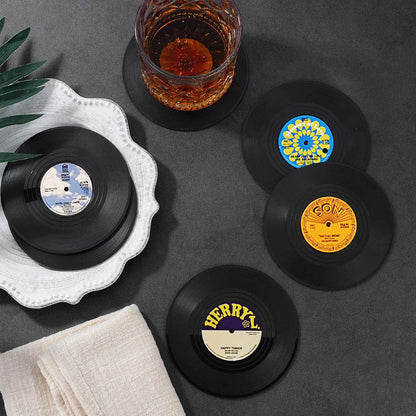 Moderne vinyl drikkebrikke sæt