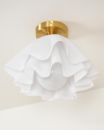 Loftlampe med Blødt Bølgedesign – Elegant & Lys