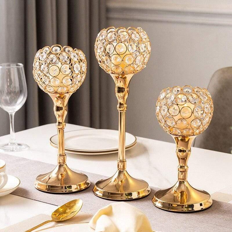 Vintage metal lysestage midterstykke til elegant dekoration
