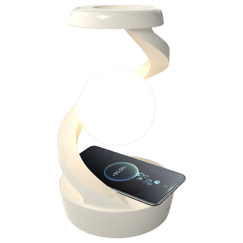 Moderne LED skrivebordslampe med trådløs telefonoplader