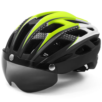 Cykelhjelm med integrerede goggles til kørseludstyr