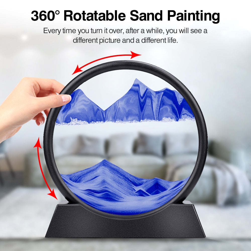 360° roterbart sandkunstramme dekorativ udstilling