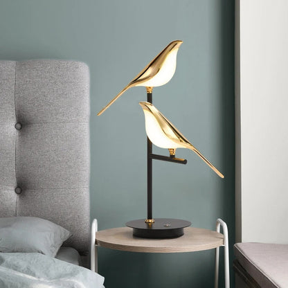 Fugle Bordlampe – Elegant Dekoration og Blødt Lys