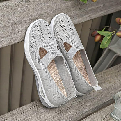 Dames letvægt strikkede slip-on sneakers