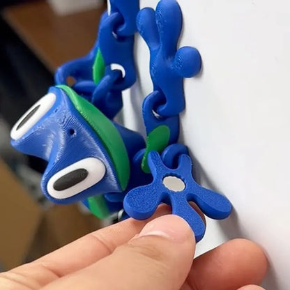 Sæt med 2 søde 3D-trykte magnetiske frøiskøleskabsmagneter