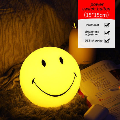 LED Smilestemningslampe Hjemmeindretning Natlys