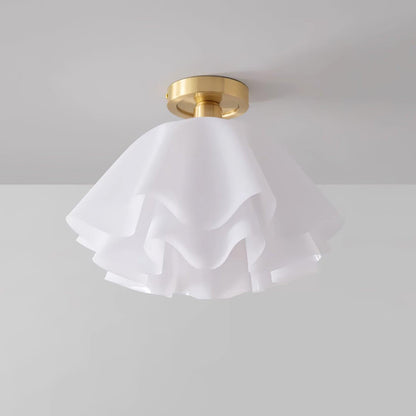 Loftlampe med Blødt Bølgedesign – Elegant & Lys