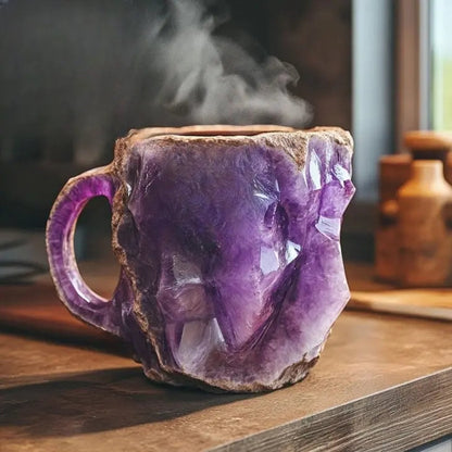 Mineralkrystalglas med naturlig stenstruktur