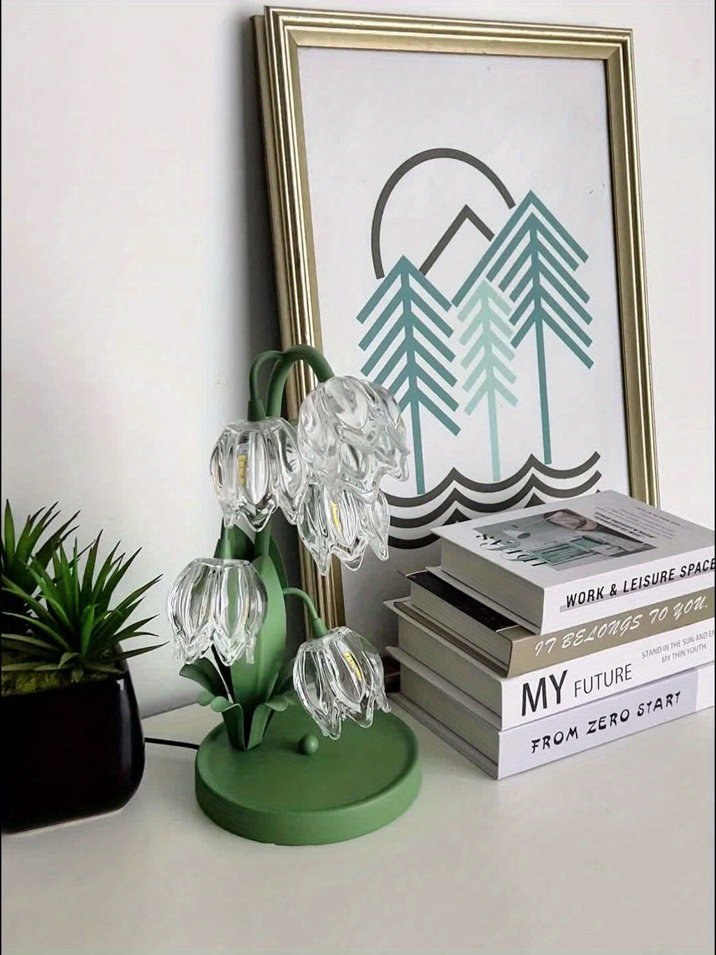Blomsterformet LED Bordlampe til Moderne Hjemmedekoration