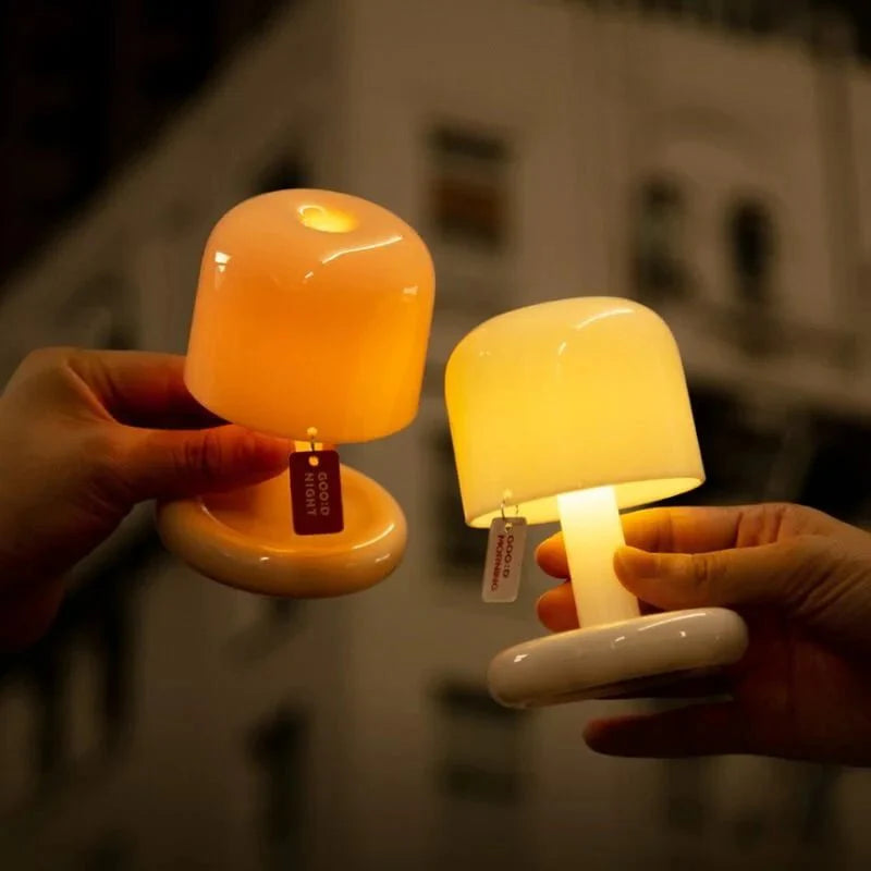 Bordlampe i Svampedesign – Blød & Hyggelig