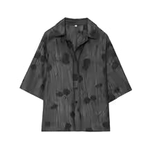 Jacquard Løs Skjorte Bukser Matchende Sæt