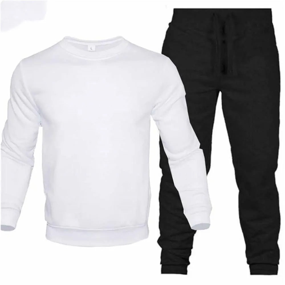 Herre 2-delt Tracksuit Sæt med O-hals